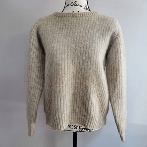 Vintage Cream Ribbed Sweater